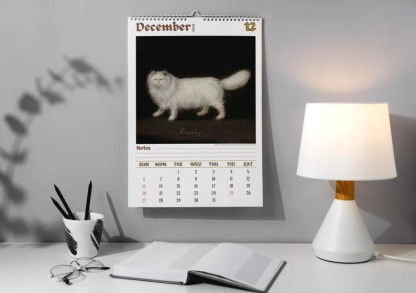 Weird cats in renaissance 2026 Wall Calendar