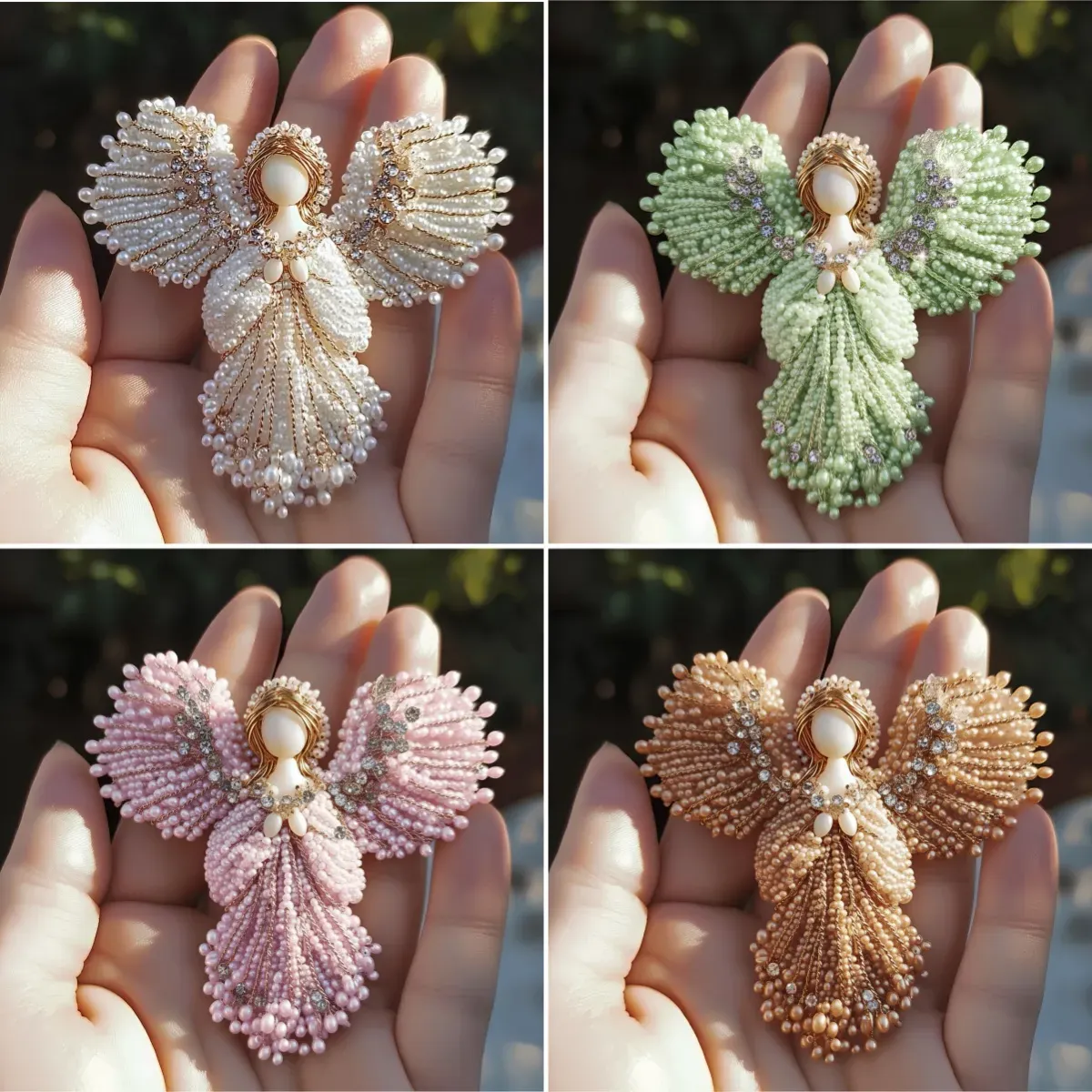 🔥LAST DAY 50% OFF💖Handmade Pearl Angel Brooch