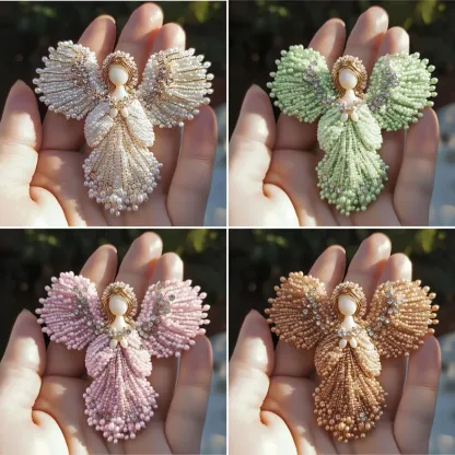🔥LAST DAY 50% OFF💖Handmade Pearl Angel Brooch