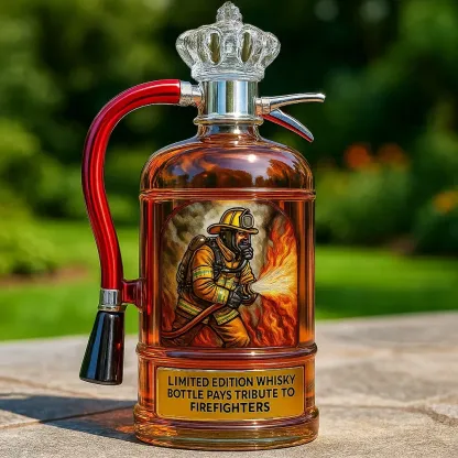 Limited Edition Fire Extinguisher Whisky Bottle Pays Tribute to Firefighters