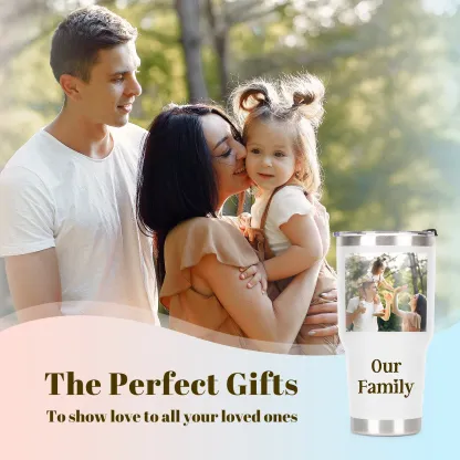 Customized Gift 30 oz Tumbler with Picture, Text, Name, Logo