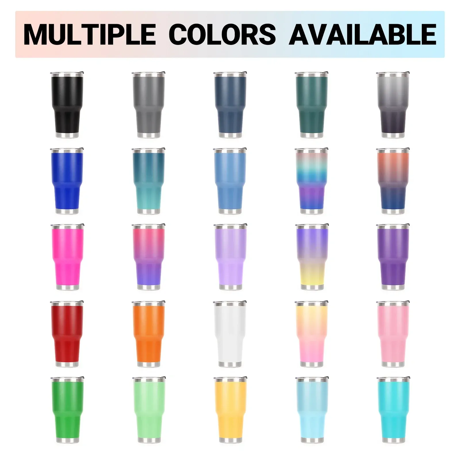 Customized Gift 30 oz Tumbler with Picture, Text, Name, Logo