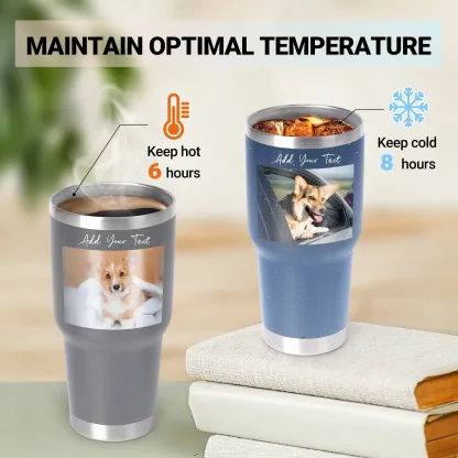Customized Gift 30 oz Tumbler with Picture, Text, Name, Logo