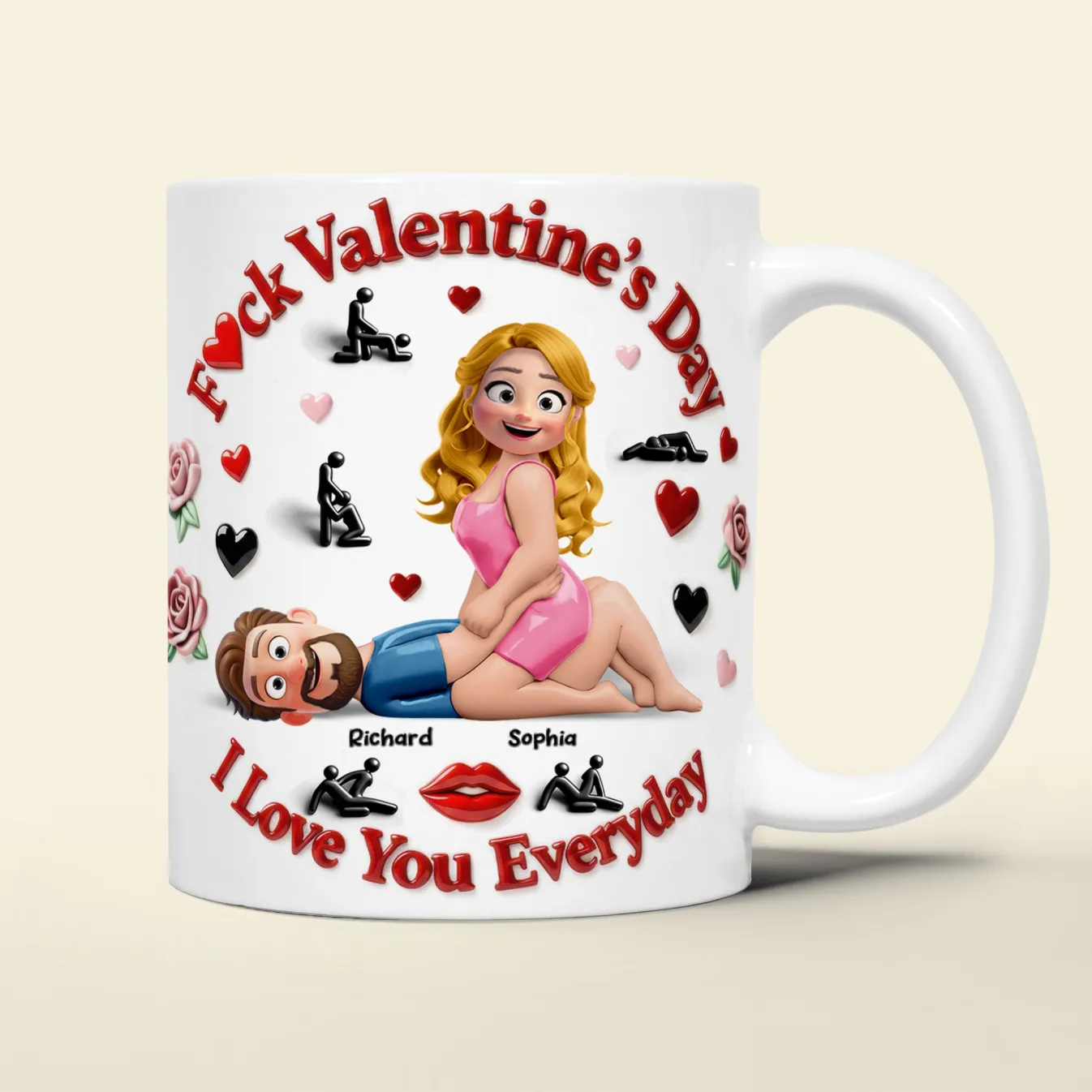 Personalized "F*ck Valentine's Day" Naughty Love Mug ❤️💋