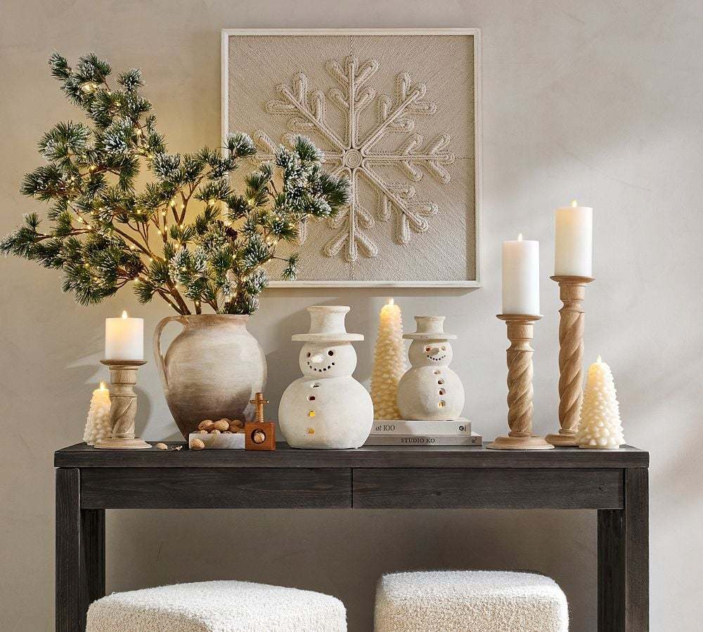 🎅BUY 2 GET 1 Christmas Bestsellers ⛄ Handmade Terracotta Snowman Figurines 