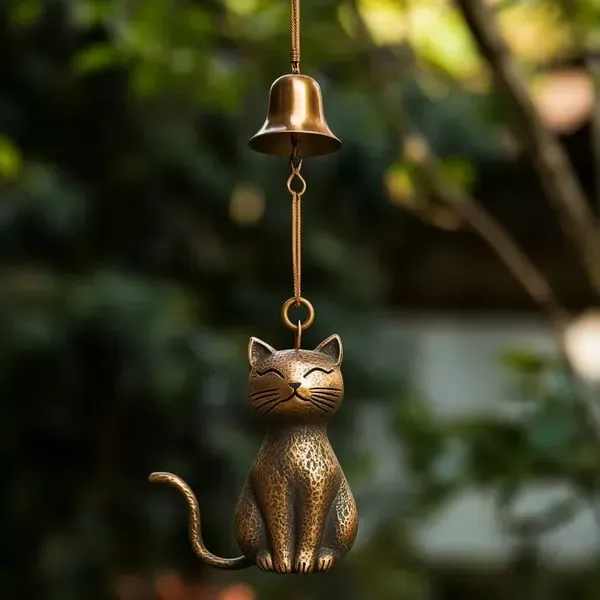 🔥Stock Alert: Only 100 Pieces Left! - 🐱Handmade Retro Cat Wind Chime