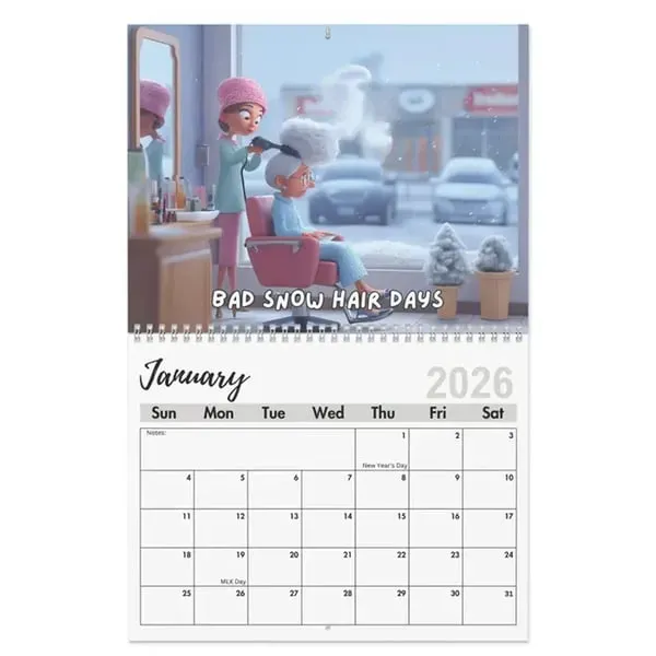 🏆NEW YEAR SALE 49% OFF💇📅 2026 Snip & Giggle Stylist Humor Calendar