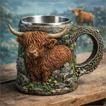 3D Sculpted Resin Mug – Stainless Steel Liner | 15 oz Masterpiece