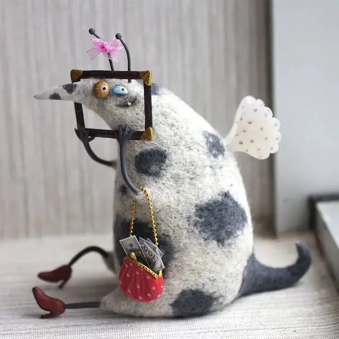 🌲Christmas Gift 50% Off--🎄✨Wool Felt Familiars – Quirky Handmade Companions