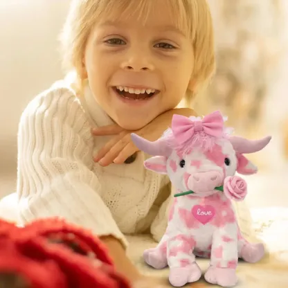🐮Adorable Pink Highland Cow Plush