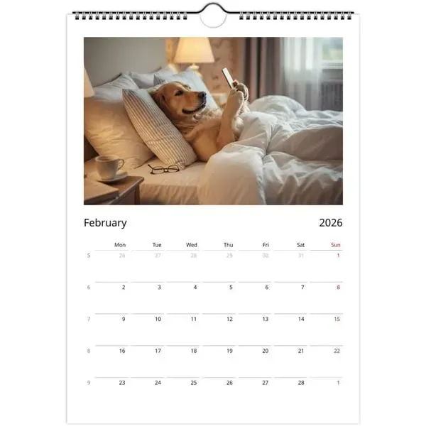 Golden Retriever dog Calendar 2026 - Daily Activities