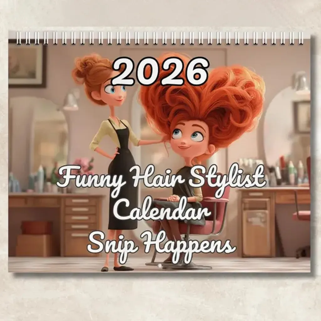 🏆NEW YEAR SALE 49% OFF💇📅 2026 Snip & Giggle Stylist Humor Calendar