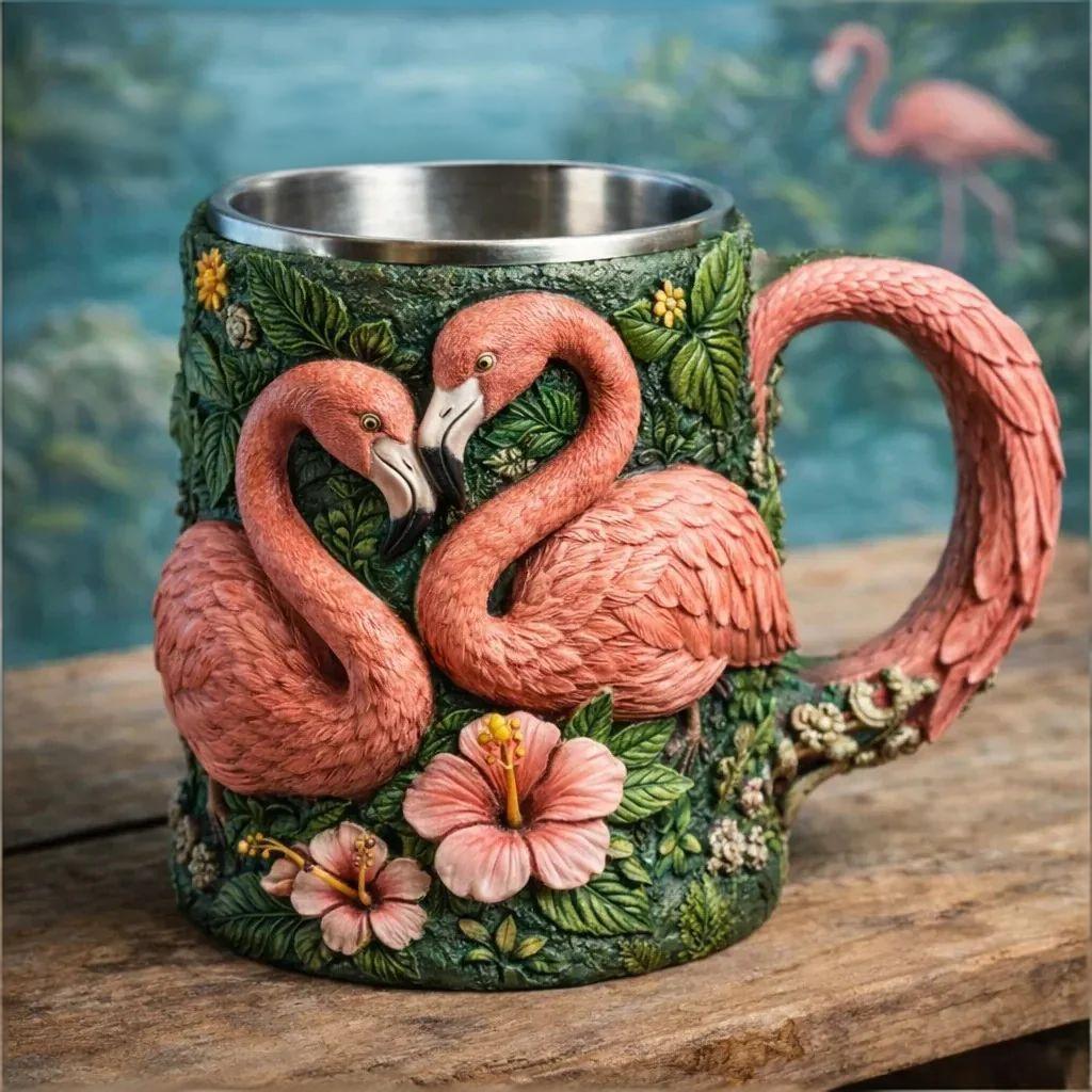 3D Sculpted Resin Mug – Stainless Steel Liner | 15 oz Masterpiece