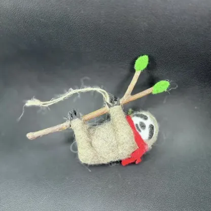 Wool Felt Christmas Sloth Ornaments – Your New Holiday Besties!