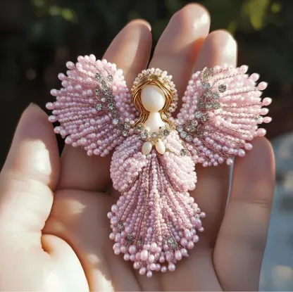 🔥LAST DAY 50% OFF💖Handmade Pearl Angel Brooch