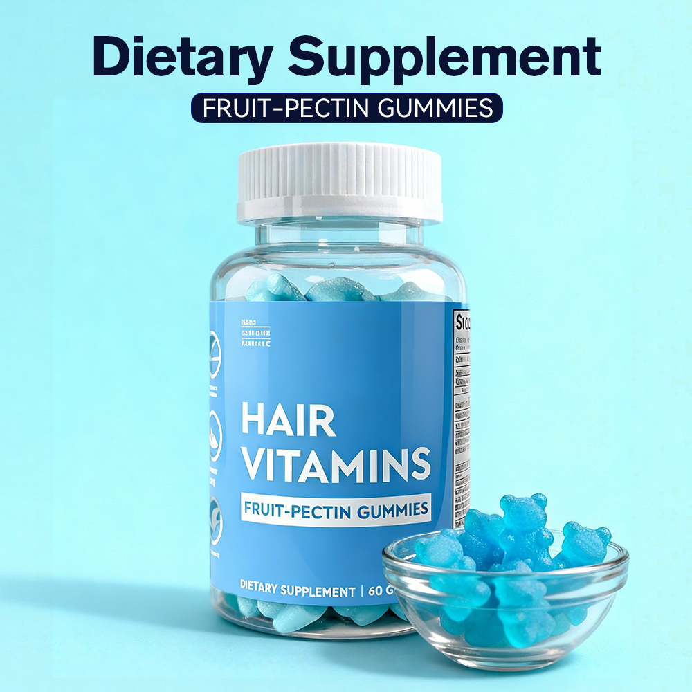 Hair Vitamin Gummy 2 Month Supply Extra Strength Biotin 6000mcg Growth for Men & Women Vegan B12 MSM Inositol Omega 3 Elderberry Kosher Halal Cruelty-Free 60 Gummies