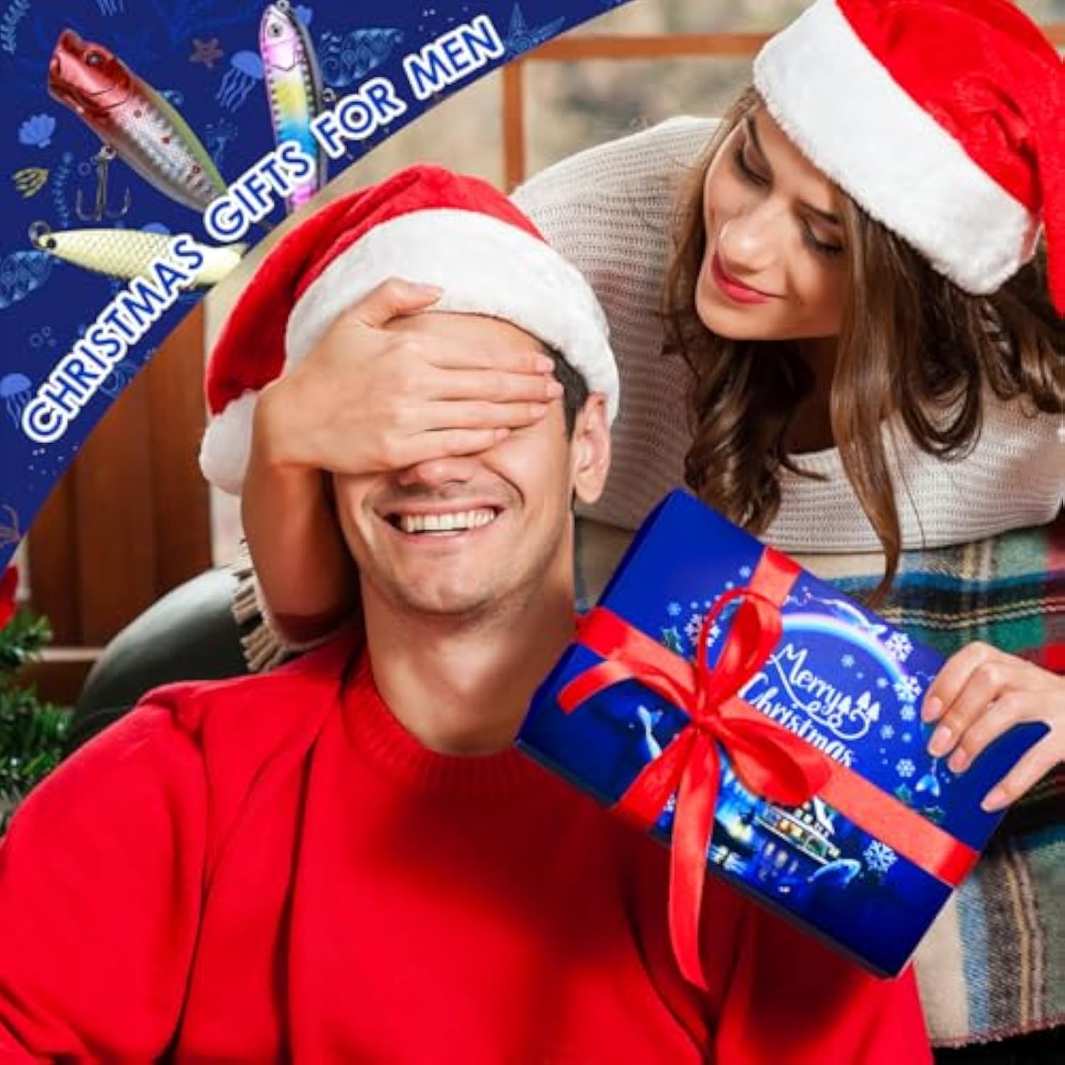 Fishing Advent Calendar 2025 for Men, Adult Anglers, Teen Boys - 24 Days Christmas Countdown Calendar with Fishing Lures Set | Unique Xmas Gifts for Dad, Boyfriend, Fishermen