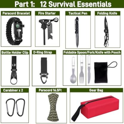 Survival Kit Advent Calendar for Men 2025, 24-Day Christmas Countdown with Outdoor Tools, for Men