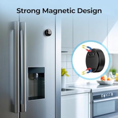 Magnetic Kitchen Timer for Cooking with Loud Alarm - [AAA Battery Included & Large LED Display] Countdown Countup Rotating Pomodoro Timer, Visual Digital Timers for Classroom Gym