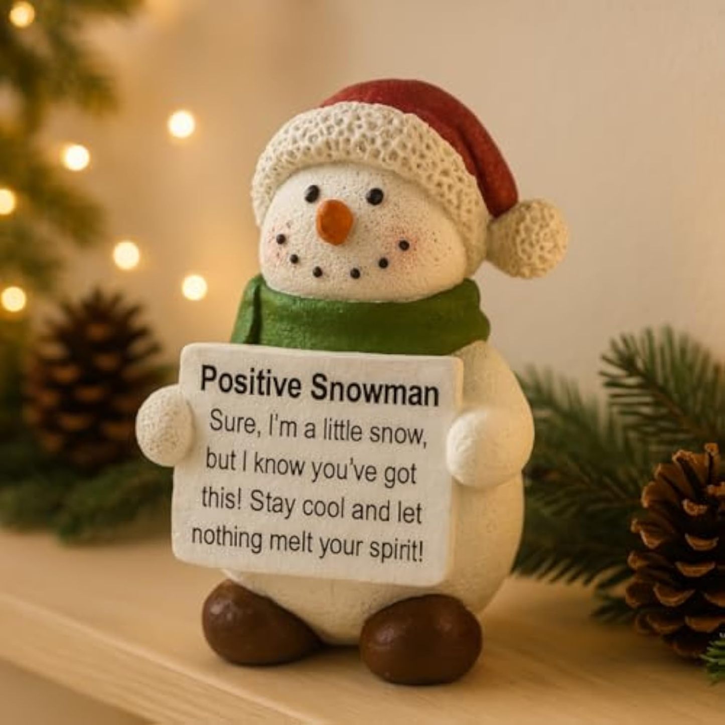 iStatue Positive Crow Resin Figurine – 4 Inch Halloween Indoor Decoration, Cute Motivational Quote Sign, Blackbird Fall Tabletop Decor for Office, Home, or Gifting (Black Crow)