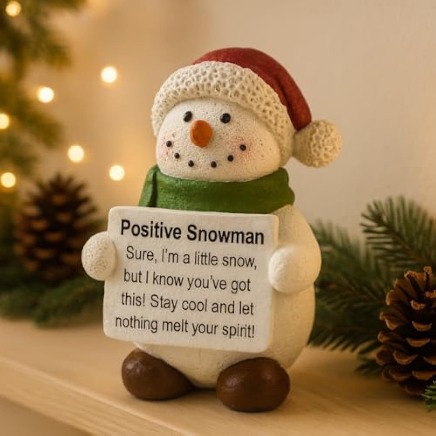 iStatue Positive Crow Resin Figurine – 4 Inch Halloween Indoor Decoration, Cute Motivational Quote Sign, Blackbird Fall Tabletop Decor for Office, Home, or Gifting (Black Crow)