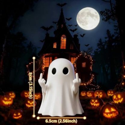 Halloween Ghost Figurine, Halloween Decor Indoor, Ghost Decor - Cute and Spooky Ghost Ornament for Mantel, Shelf, Windowsill, Entryway & Table to Create Perfect Atmosphere