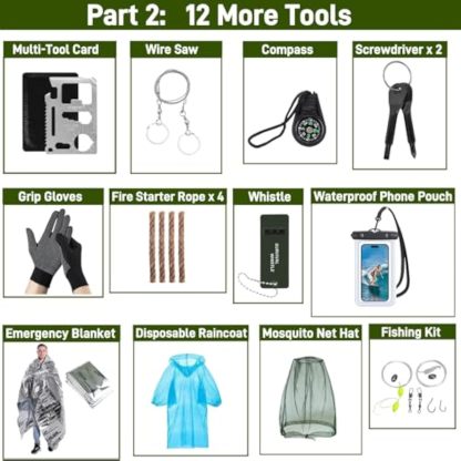 Survival Kit Advent Calendar for Men 2025, 24-Day Christmas Countdown with Outdoor Tools, for Men
