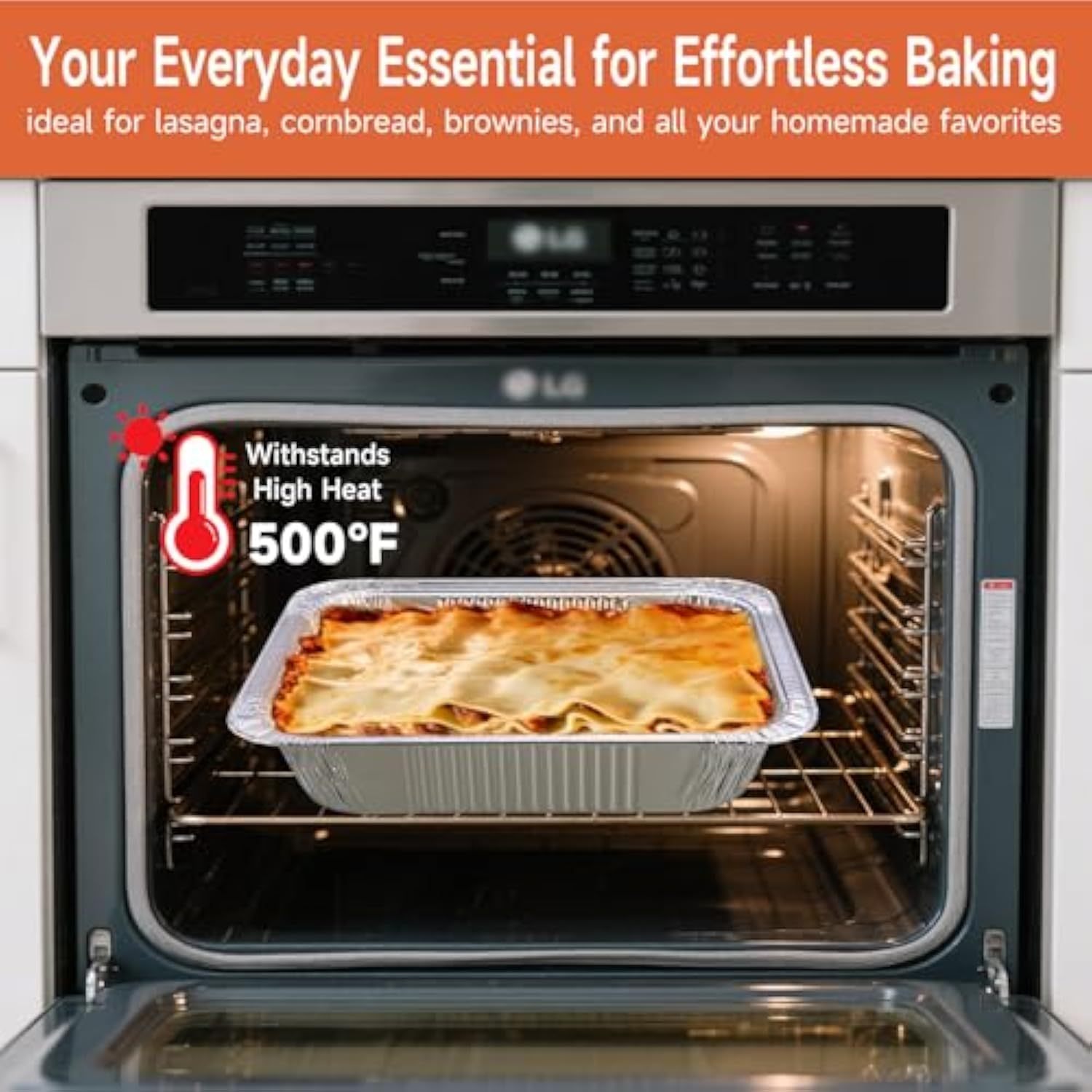 Half Size Aluminum Pans 9x13-30 Pack Aluminum Foil Pans, Heavy Duty Disposable Pans for Cooking, Storing, Prepping, and Freezing Food