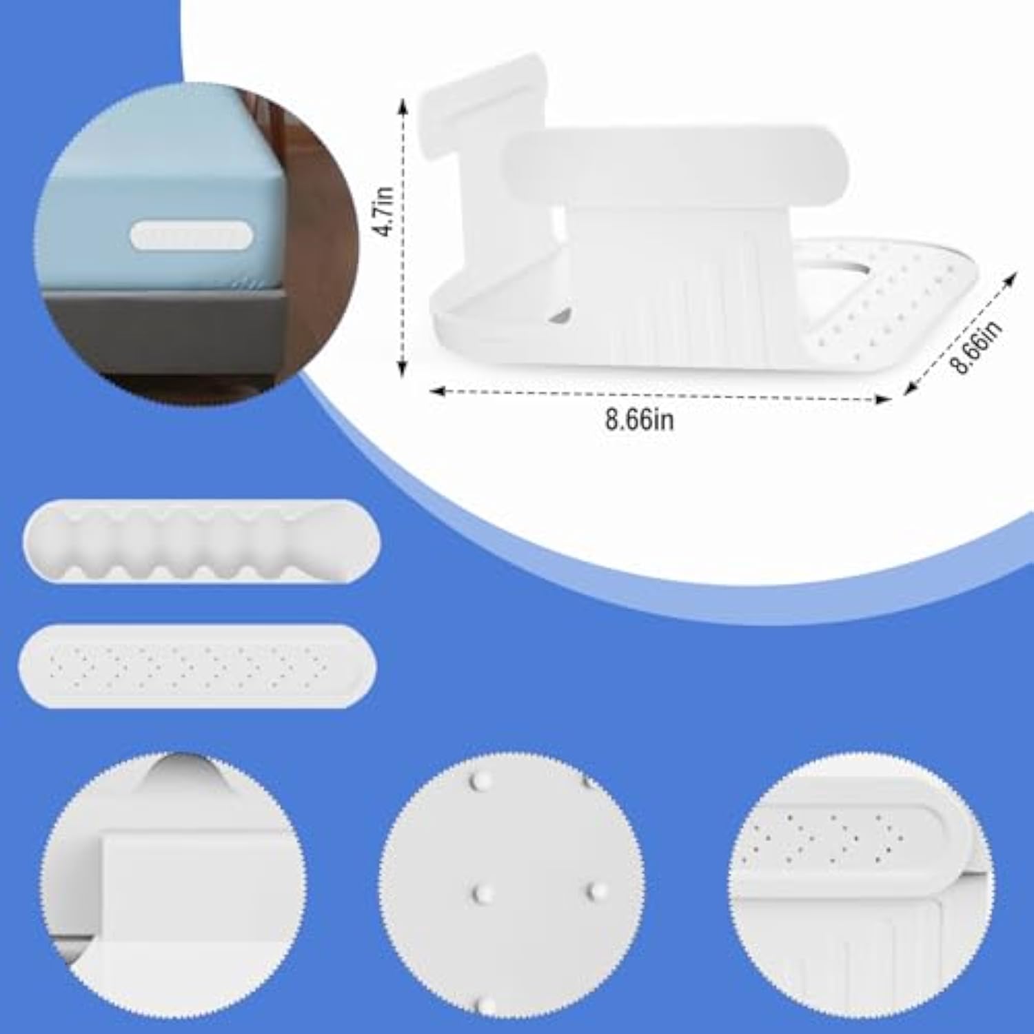 Upgraded Bed Sheet Holders for Corners, Heavy Duty 4 Pack Extra Large Fitted Sheet Clips -Lock Sheet Fasteners Keep Sheets Firm and Tight on Twin, Full, Queen, King Mattress, Easy Install