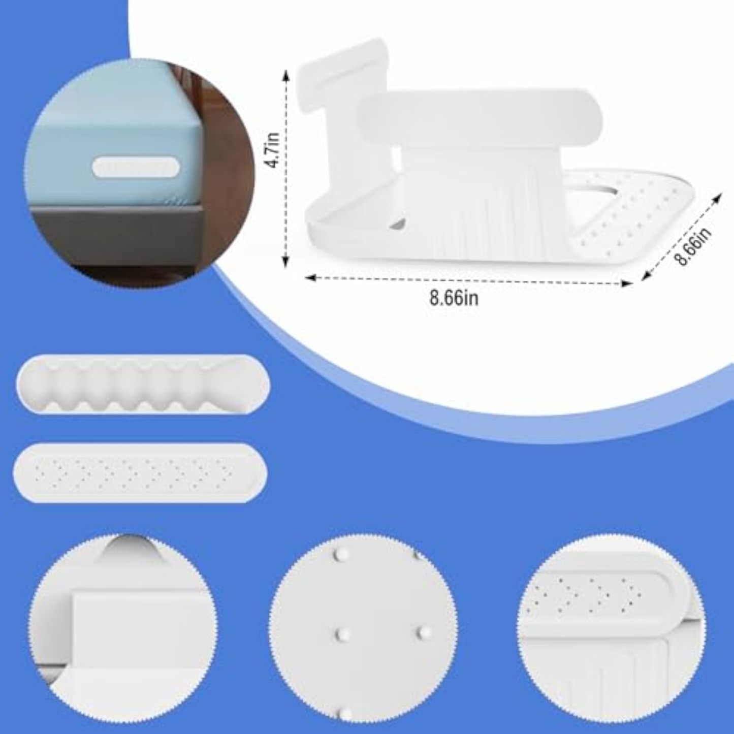 Upgraded Bed Sheet Holders for Corners, Heavy Duty 4 Pack Extra Large Fitted Sheet Clips -Lock Sheet Fasteners Keep Sheets Firm and Tight on Twin, Full, Queen, King Mattress, Easy Install