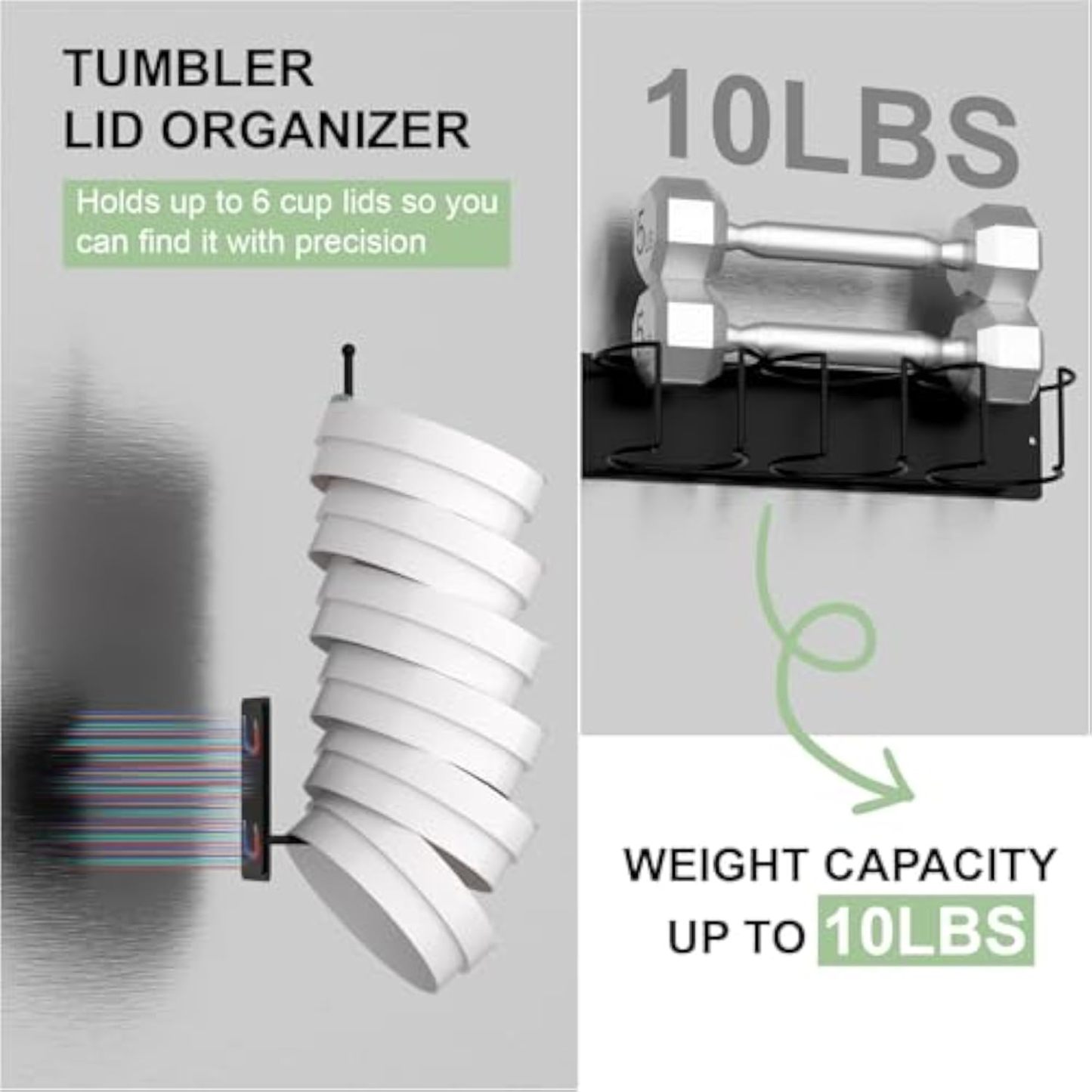 Magnetic Stanley Cup Holder for Refrigerator, Water Bottle Organizer with Handle for Stanley 40/30 oz, Tumbler Lid Organizer Compatible with Stanley Cup Accessories, Gifts Ideal