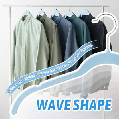 30 Pack Velvet Hangers – Premium Non-Slip Slim Clothes Hangers with 360° Swivel Hook, Space-Saving Flocked Shirt Hangers for Coats, Dresses, Blouses, Suits(Blue)
