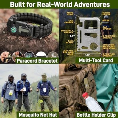 Survival Kit Advent Calendar for Men 2025, 24-Day Christmas Countdown with Outdoor Tools, for Men