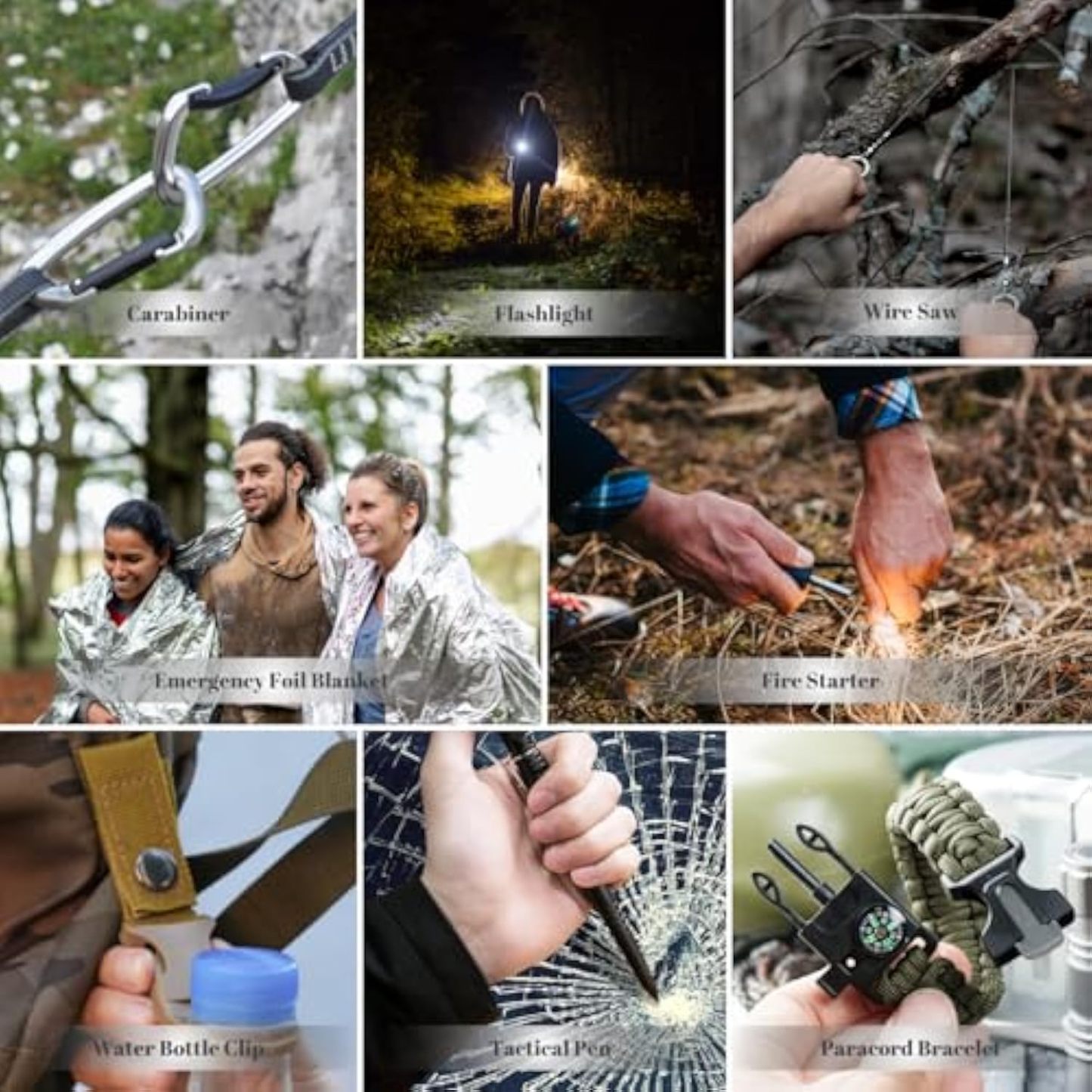 Survival Kit Advent Calendar for Men - Survival Tools Advent Calendar for Adult Teen 24 Days Christmas Countdown - 2025 Xmas Holiday Surprise Gifts for Outdoor Enthusiasts