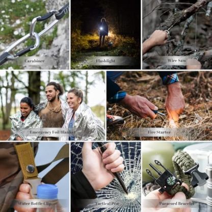 Survival Kit Advent Calendar for Men - Survival Tools Advent Calendar for Adult Teen 24 Days Christmas Countdown - 2025 Xmas Holiday Surprise Gifts for Outdoor Enthusiasts