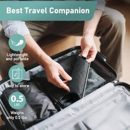 2-Pack Airplane Foot Hammock, Foot Rest for Plane Travel with Extended Adjustment Strap, Portable Desk Foot Hammock with Thickened Bamboo to Relax Your Feet, Foot Sling Travel Essentials