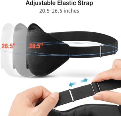 LitBear Sleep Mask for Side Sleeper Women Men, Eye Mask for Sleeping Light Blocking, 3D Contoured Cup Sleeping Mask, Soft Breathable Sleep Eye Mask with Adjustable Elastic Strap for Travel