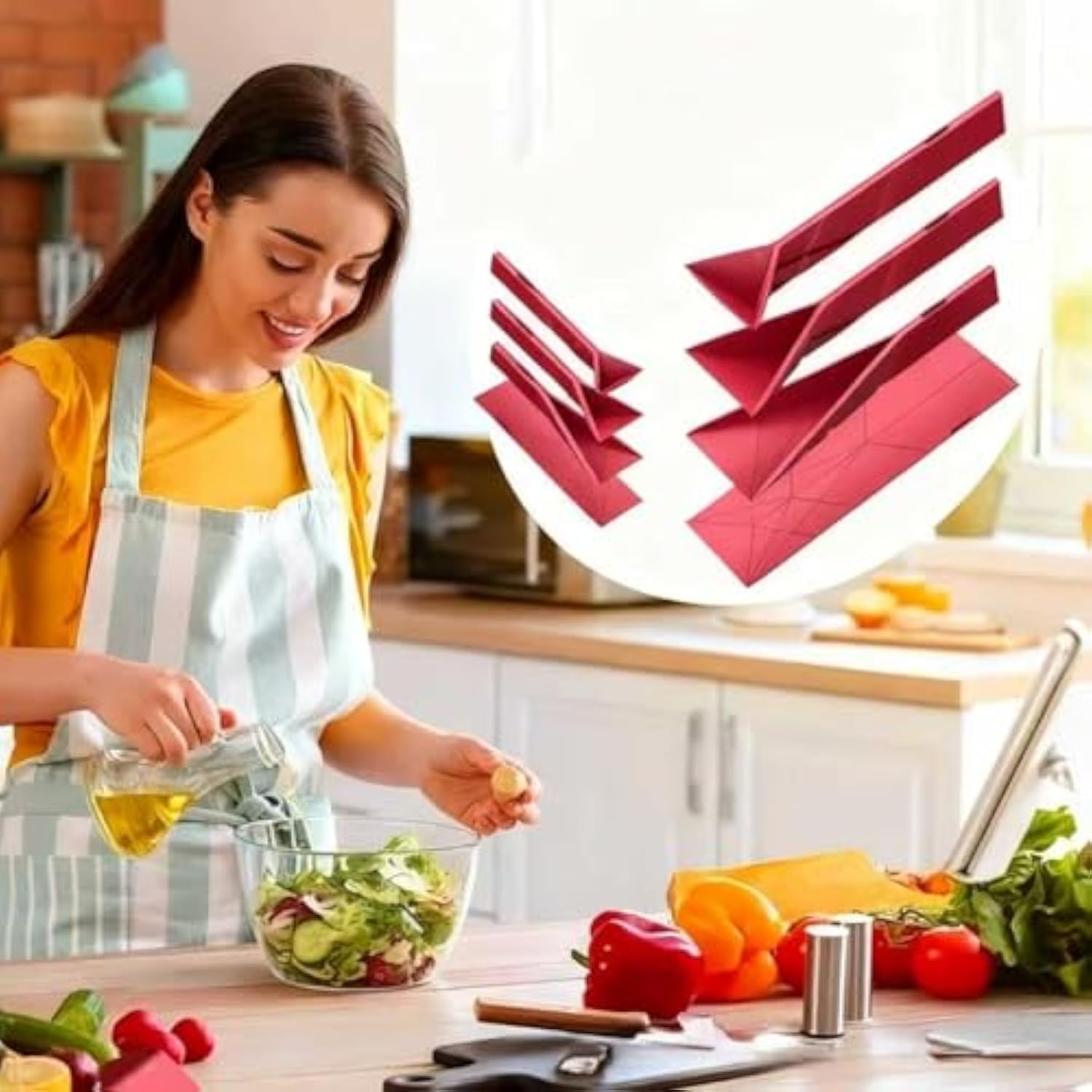 Adjustable Silicone Measuring Spoons Set with Magnetic Flat Cup – Ideal for Accurate Measurement of Flour, Salt, Powder, Chocolate, Butter, and Honey – Perfect for Cooking and Baking Needs(Blue)