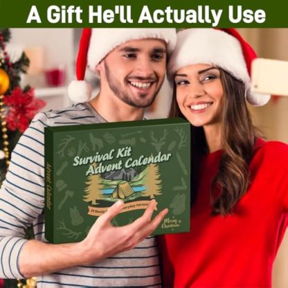 Survival Kit Advent Calendar for Men 2025, 24-Day Christmas Countdown with Outdoor Tools, for Men
