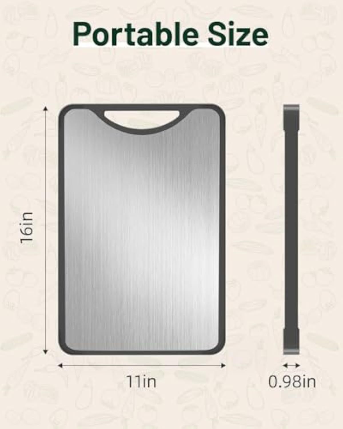 Titanium Cutting Board – 2-in-1 Double Sided Chopping Boards for Kitchen, SGS Food-Grade Certified, Pure Titanium & Wheat Straw PP, Dishwasher Safe, Ideal for Meat, Vegetables & Family Cooking (16×11)