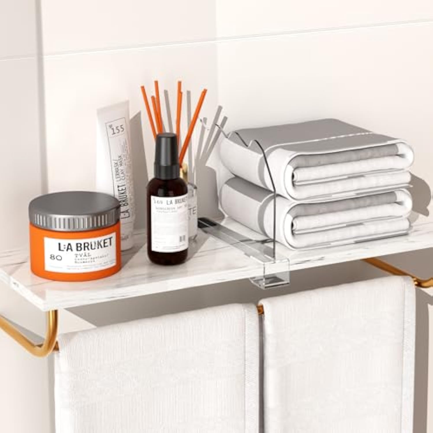 6Pack Shelf Dividers for Closet Organization, Clear Acrylic Shelf Dividers Organizeder Shelves for Purse,Towel,Bag,Sweater,Bookshelf Suitable for Kitchen and Cloakroom Bedroom, Office