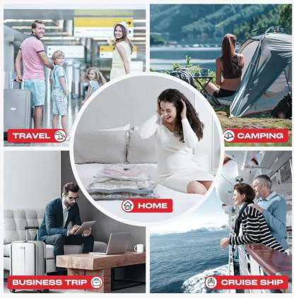 Cordless Travel Vacuum Bag Set