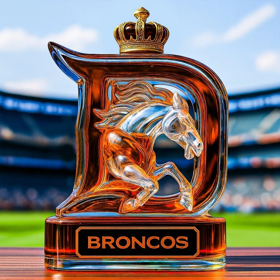 Denver Football Team Limited Edition Whiskey Bottle