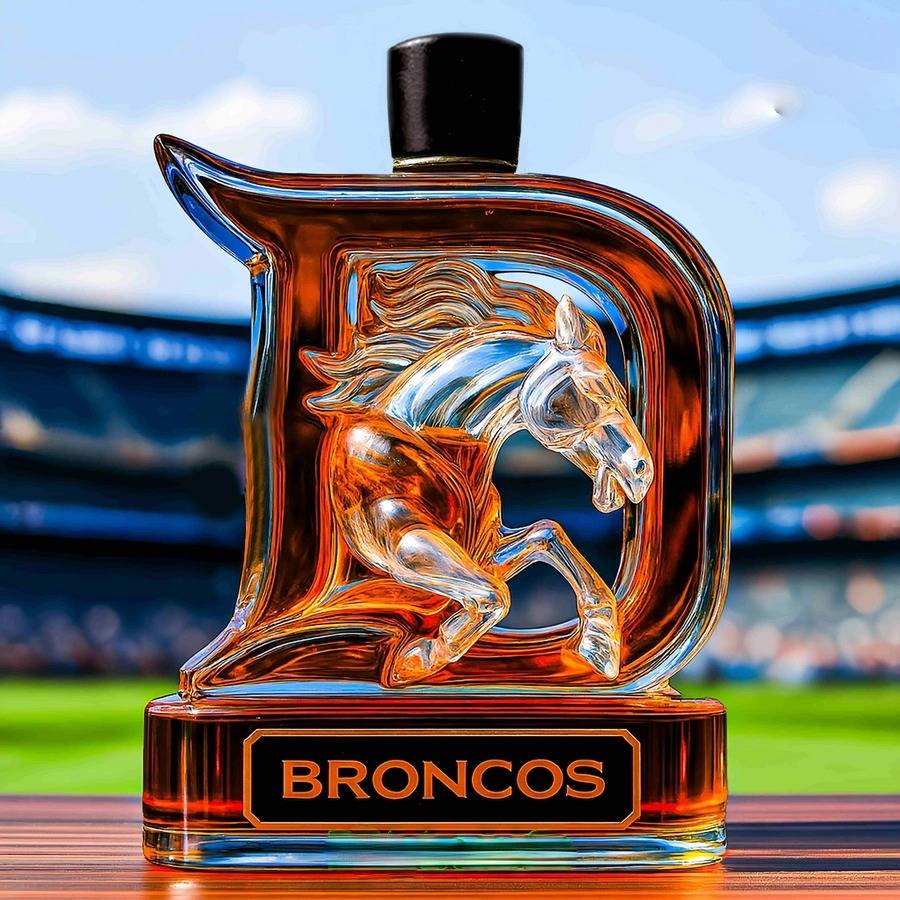 Denver Football Team Limited Edition Whiskey Bottle