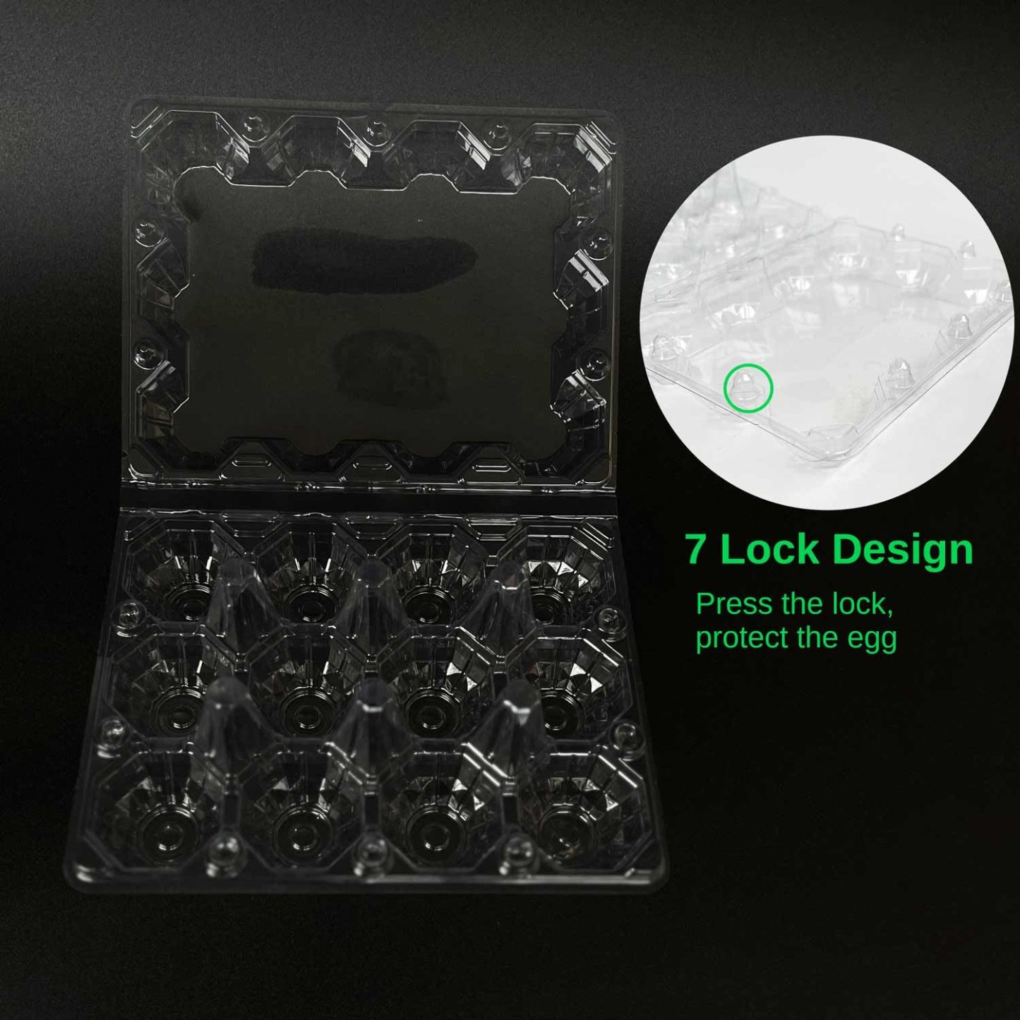 50-Pack of 12-Count Plastic Egg Cartons – Bulk Clear Reusable Egg Containers Holds Chicken Eggs | Egg Cartons Cheap Bulk, Eggs 12 Count,Suitable for farms, markets and families.