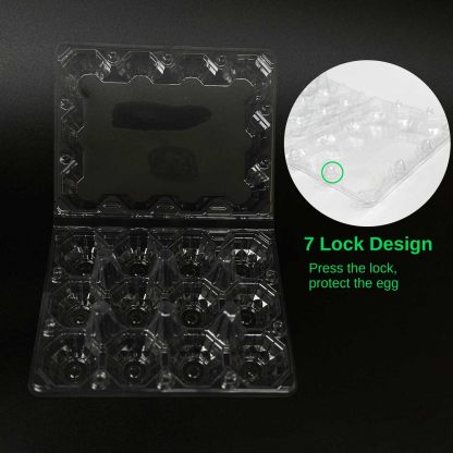 50-Pack of 12-Count Plastic Egg Cartons – Bulk Clear Reusable Egg Containers Holds Chicken Eggs | Egg Cartons Cheap Bulk, Eggs 12 Count,Suitable for farms, markets and families.