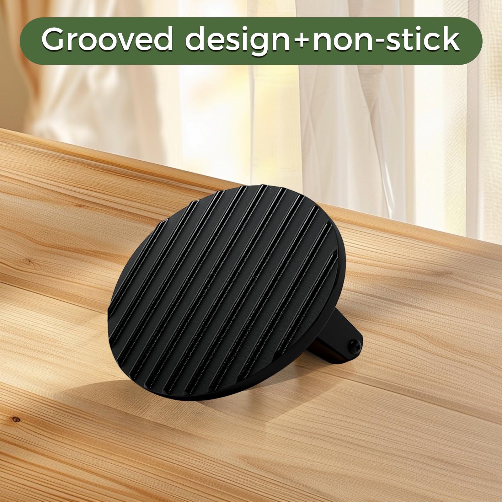 Cast Iron Smash Burger Press 7.1",Grill Bacon Meat Press Tool,Perfect for Blackstone, Camp Chef, Weber Grills & Indoor Griddles – BBQ & Cookout Must-Have (Round -Grooved)