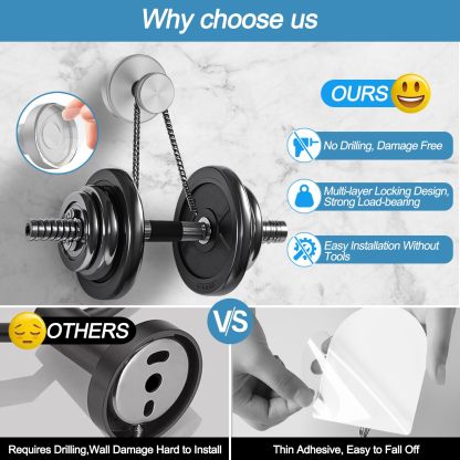 Suction Cup Hooks for Glass Window, Mirror, Wreaths - Shower Hooks for Inside Shower, No Drill Towel Hooks for Bathrooms, Bath Robe Coat Looafh Hook for Hanging - Silver(2 Pack)