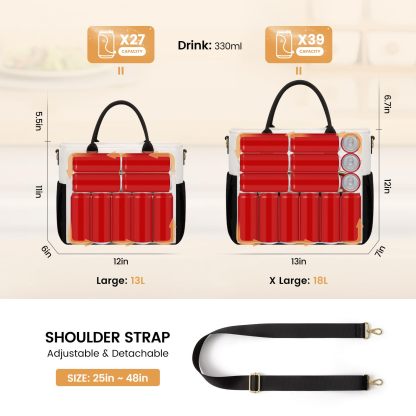 Insulated Lunch Bag Women,Wide Opening Adult Lunch Box Women,Large Leakproof Cooler Bag for Work Picnic Beach Family College,Lunch Teacher Tote Bag with Adjustable Shoulder Strap Cup Holder