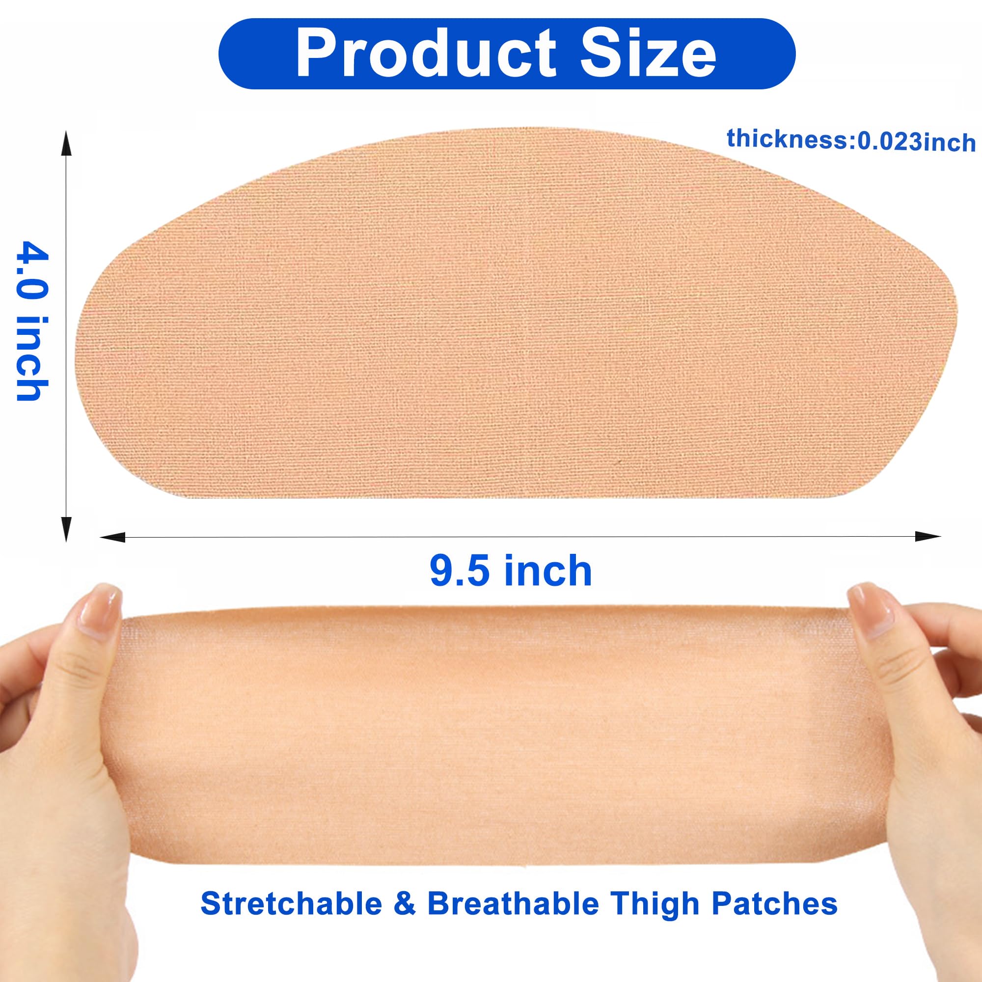 Inner Thigh Anti Chafing Patches 10 Pcs Thigh Friction Tapes Chafing Prevention Rub Pads Women Girls - Light Skin Tone